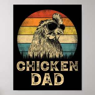 Vintager Hühner-Vater Hühnerliebhaber Papa Father# Poster
