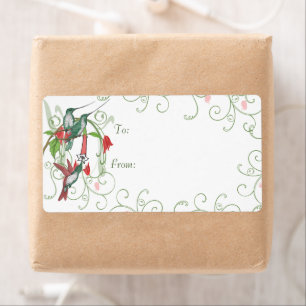 Vintager Humingbird Swirl Weihnachtsgeschenke Tags