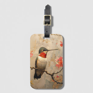 Vintager Hummingbird-Gepäcktag Gepäckanhänger
