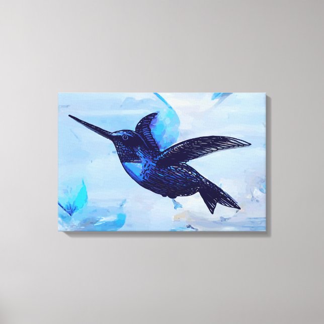 Vintager Hummingvogel Leinwanddruck (Vorderseite)