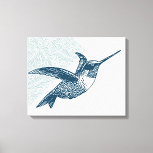 Vintager Hummingvogel Leinwanddruck