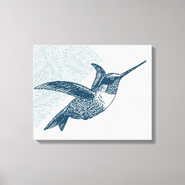 Vintager Hummingvogel Leinwanddruck (Vorderseite)
