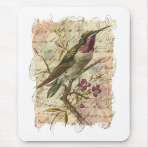 Vintager Hummingvogel Mousepad