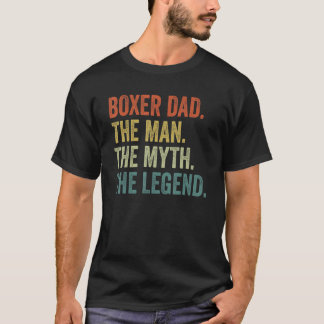 Vintager Hund Vater Man Myth Legend Vathers Day Bo T-Shirt