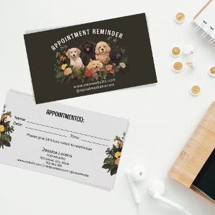 Vintager Hunde-Sitter Groomer Pet Care Termin Visitenkarte