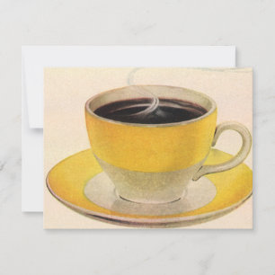 Vintager Illustrationskaffee im Gelben Cup