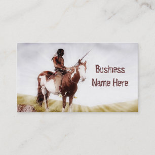 Vintager Inder auf Pony-Geschäfts-Karten Visitenkarte
