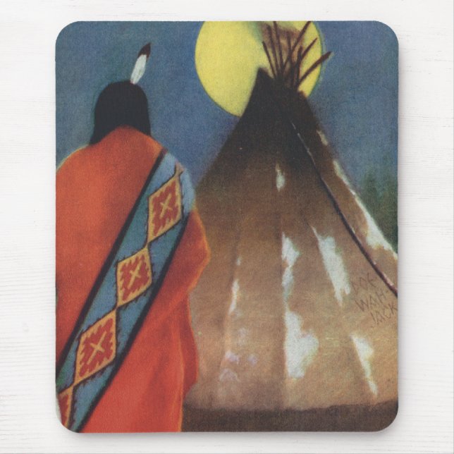 Vintager Inder und Teepee Mousepad (Vorne)