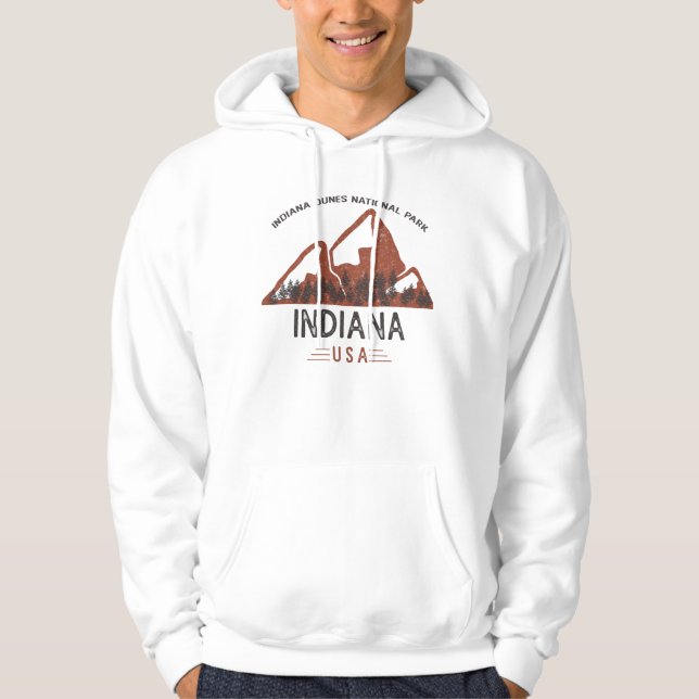 Vintager Indiana Dunes Nationalpark Indiana Hoodie (Vorderseite)
