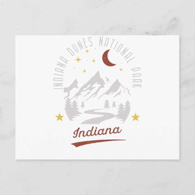 Vintager Indiana Dunes Nationalpark Indiana Postkarte (Vorderseite)
