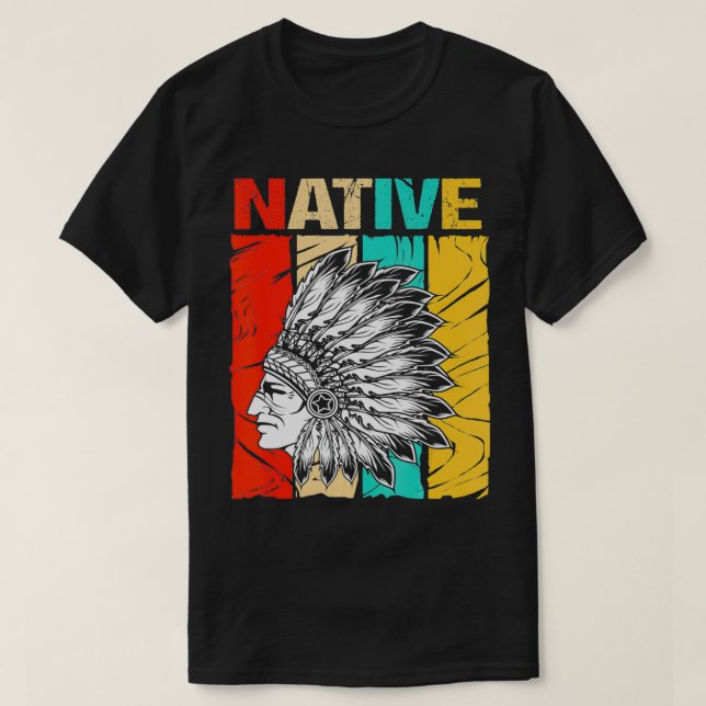 Vintager Indianer T-Shirt (Design vorne)