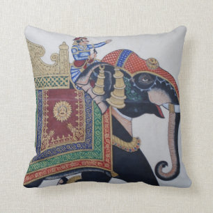 Vintager indischer Elefant - Kissen