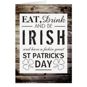 Vintager Irish Wood St Patrick's Day