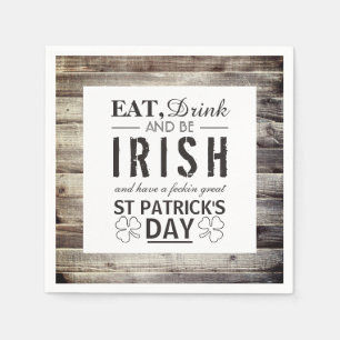 Vintager Irish Wood St Patrick's Day Serviette