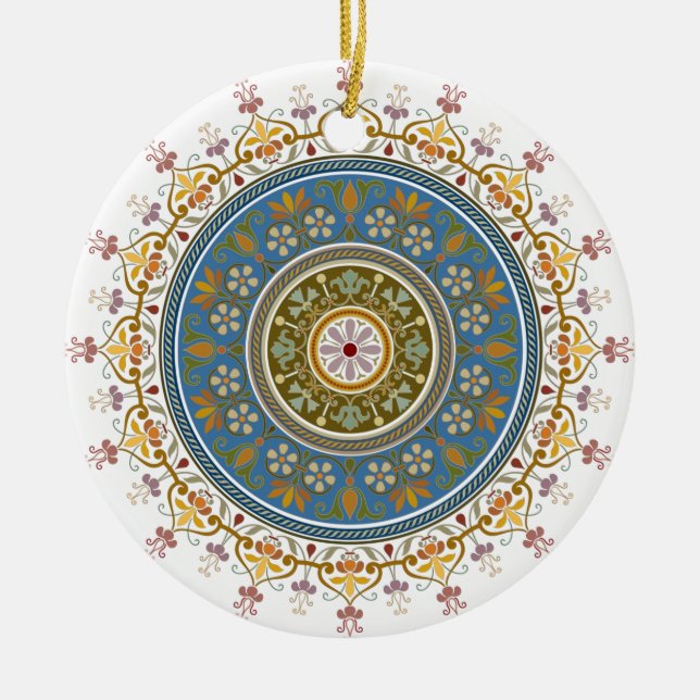 Vintager islamischer Muster-Entwurf Keramik Ornament (Vorne)