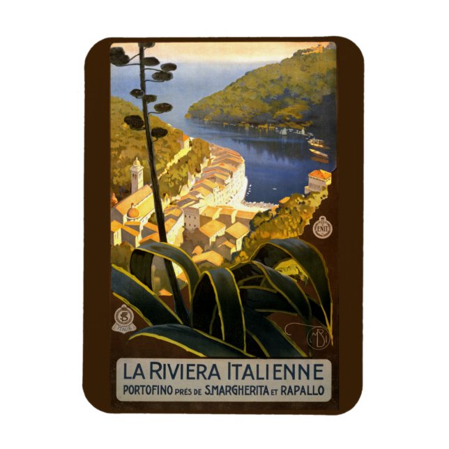 Vintager italienischer Riviera-Magnet Magnet (Vertikal)