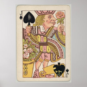 Vintager Jack der Kartendarstellungskarte Poster