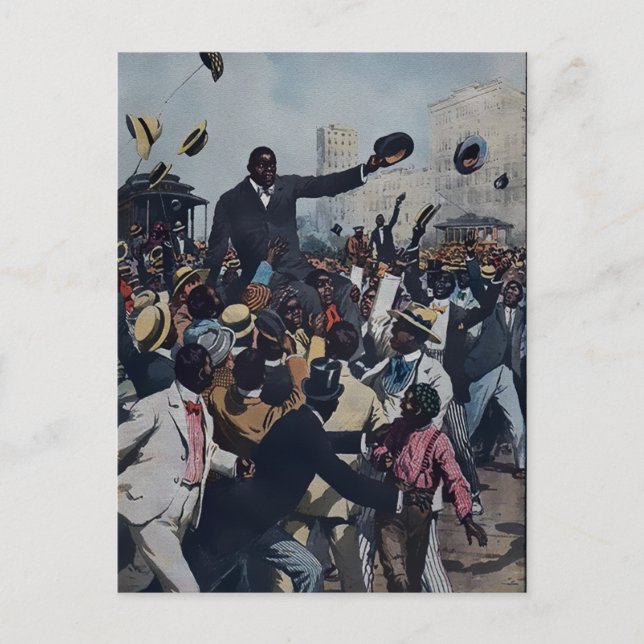 Vintager Jack Johnson in Chicago Postkarte (Vorderseite)