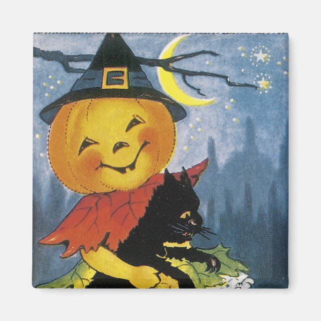 Vintager Jack o' Lantern Child Magnet (Vorne)