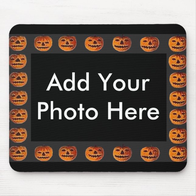 Vintager Jack o' Lantern-Rahmen-Musterbild Mousepad (Vorne)