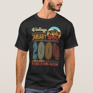 Vintager Januar 2004 Dekor 18 Jahre alt 18. T-Shirt