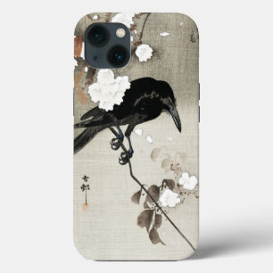 Vintager japanischer Crow und Blossom-Holzblock-Dr Case-Mate iPhone Hülle