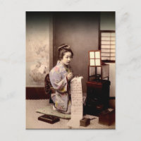 Vintager japanischer Geisha - Buchstabe-Verfasser