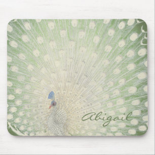 Vintager japanischer Pfau der feinen Kunst- Mousepad