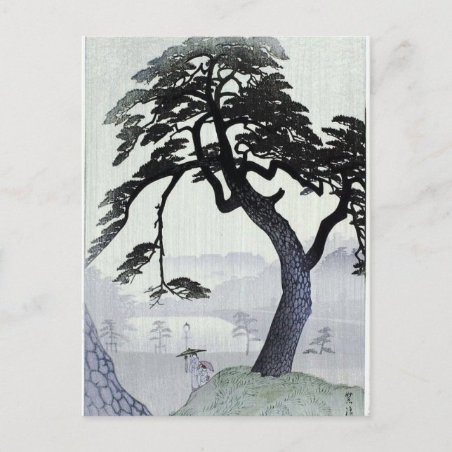 Vintager japanischer Tree Postkarte (Vorderseite)
