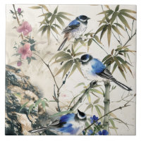 Vintager japanischer Vogel Blossom