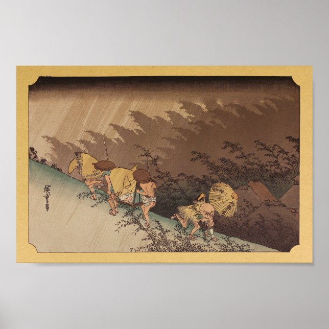 Vintager japanischer Wall Art Storm Poster (Vorne)