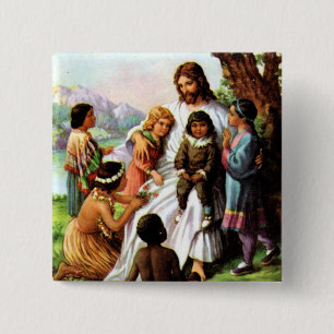 Vintager Jesus-Liebe-Knopf Button