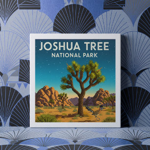 Vintager Joshua-Tree-Nationalpark Fliese