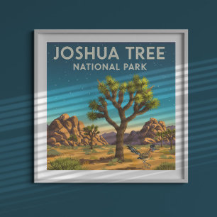 Vintager Joshua-Tree-Nationalpark Poster