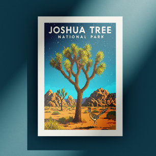 Vintager Joshua-Tree-Nationalpark Postkarte