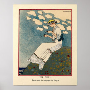 Vintager Jugendstil "A Little.." von G. Barbier Poster