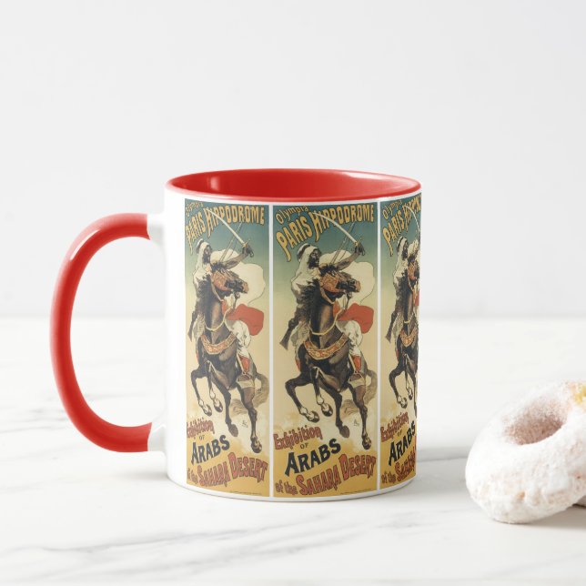 Vintager Jugendstil, Araber der Sahara Tasse (Mit Donut)