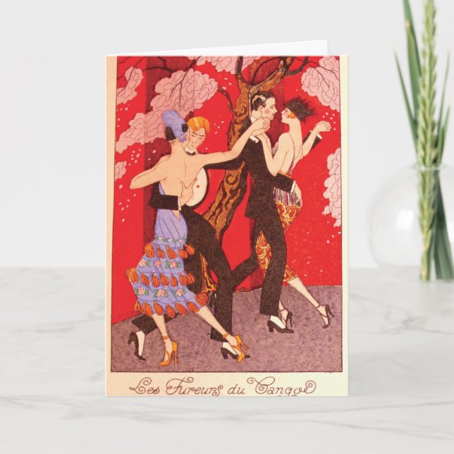 Vintager Jugendstil ~ Das Fury von Tango Karte (Vorderseite)