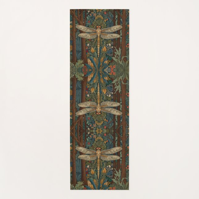 Vintager Jugendstil-Drachenfliege Yogamatte (Vorderseite)