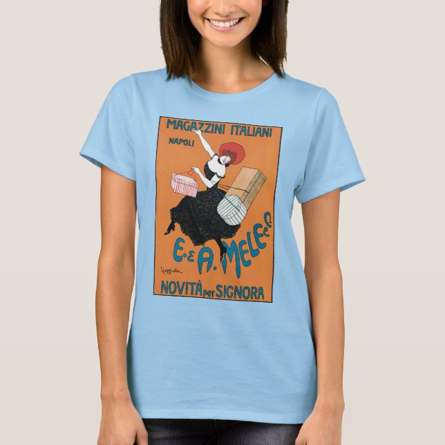 Vintager Jugendstil, italienische Frauenmode T-Shirt (Vorderseite)