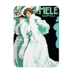 Vintager Jugendstil, italienische Mode, Extravagan Magnet