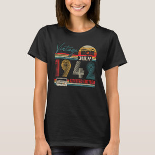 Vintager Juli 1942 80. Geburtstag Bekleidung 80 Ja T-Shirt