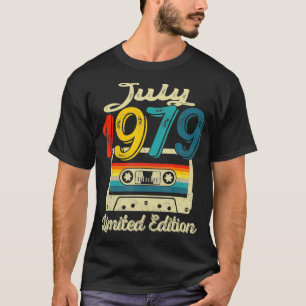 Vintager Juli 1979 Cassette Tape 43. Geburtstag De T-Shirt