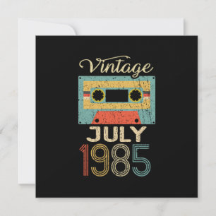 Vintager Juli 1985 35. Geburtstag 35 Jahre Geschen Einladung