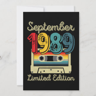 Vintager Juli 1989 Cassette Tape 32. Geburtstag Einladung