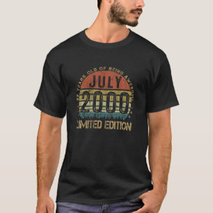 Vintager Juli 2000 22. Geburtstag Retro 22 Jahre a T-Shirt
