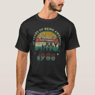 Vintager Juli Geburtstag 1988 33Geburtstag 33 Jahr T-Shirt