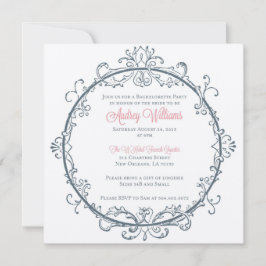 Vintager Junggeselinnen-Abschied Einladung