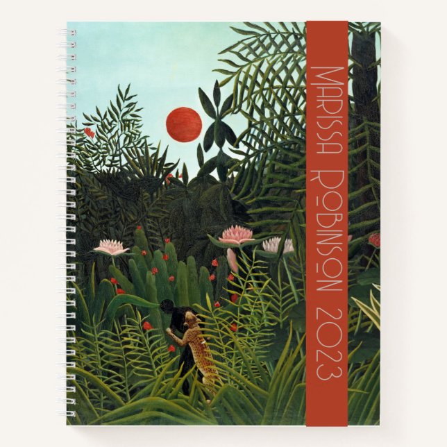 Vintager Jungle Landscape Bullet Journal Rechter N Notizbuch (Vorderseite)