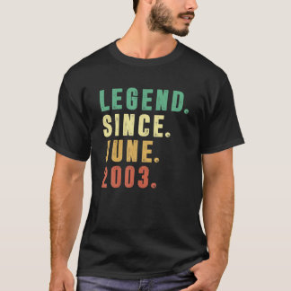 Vintager Juni 2003 Retro 18 Jahre alt 18. Geburtst T-Shirt